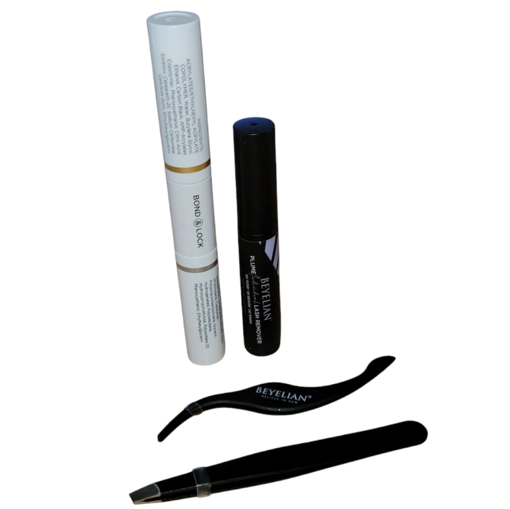 Beyelian false eyelash bond & seal, lash remover, and applicator tools bundle